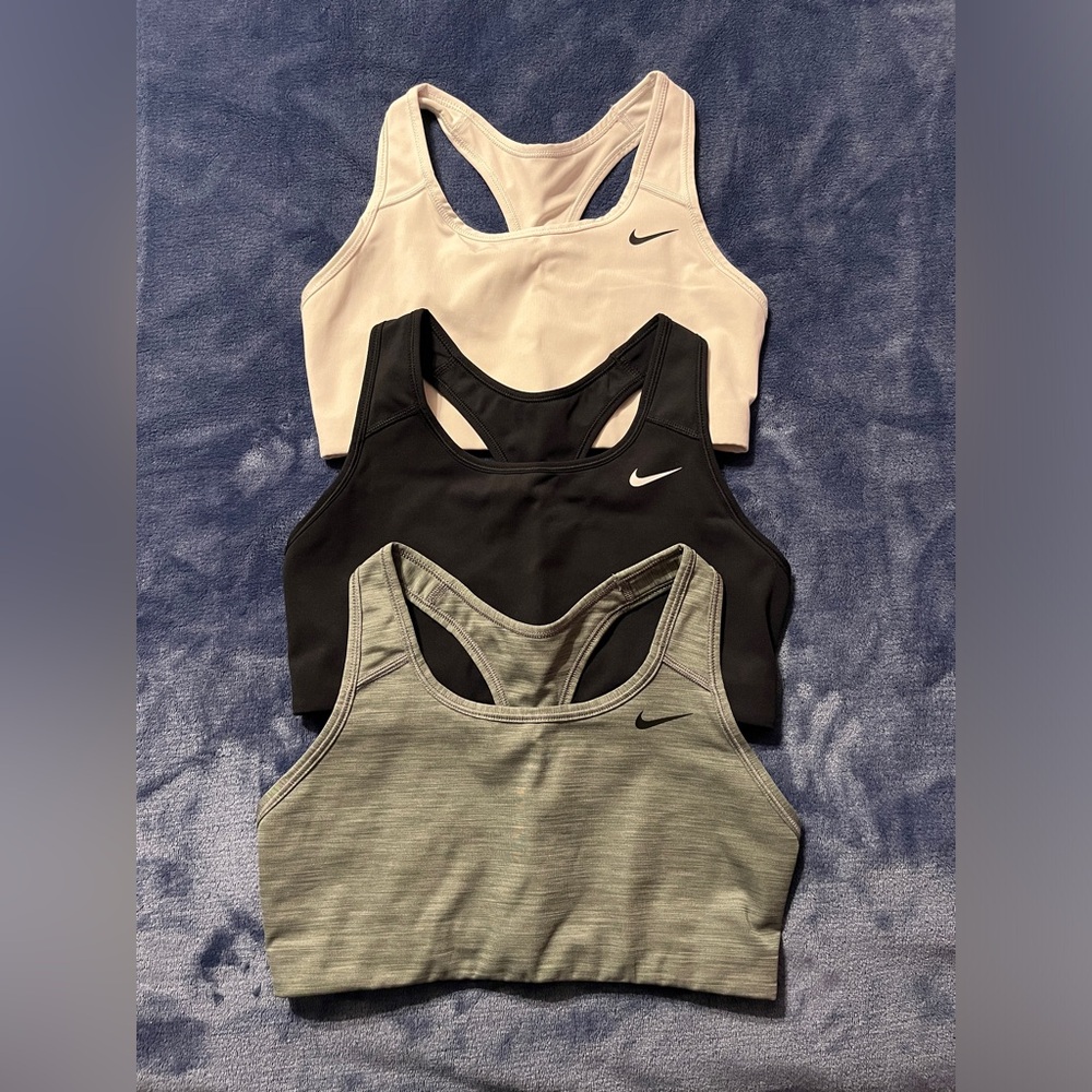 Nike Racerback Sports Bras (Medium, 3-Pack)